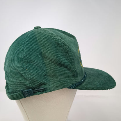 OTTO Trucker Green Hat One Size Corduroy Monsanto Idaho OSHA Star Rope Strapback