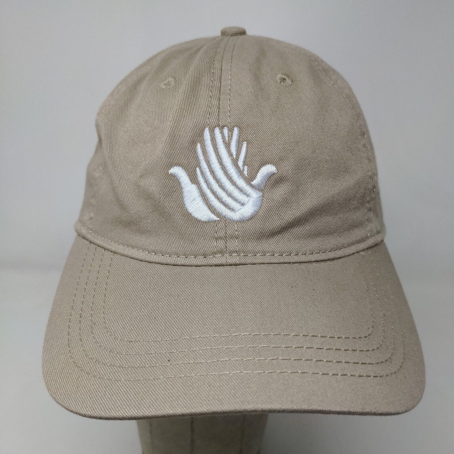 Cap America Men's Slideback Hat Tan Adjustable Embroidered Hand Logo