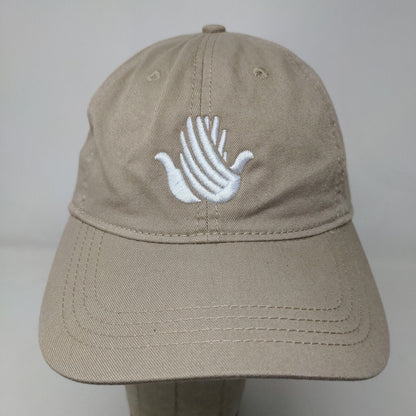 Cap America Men's Slideback Hat Tan Adjustable Embroidered Hand Logo