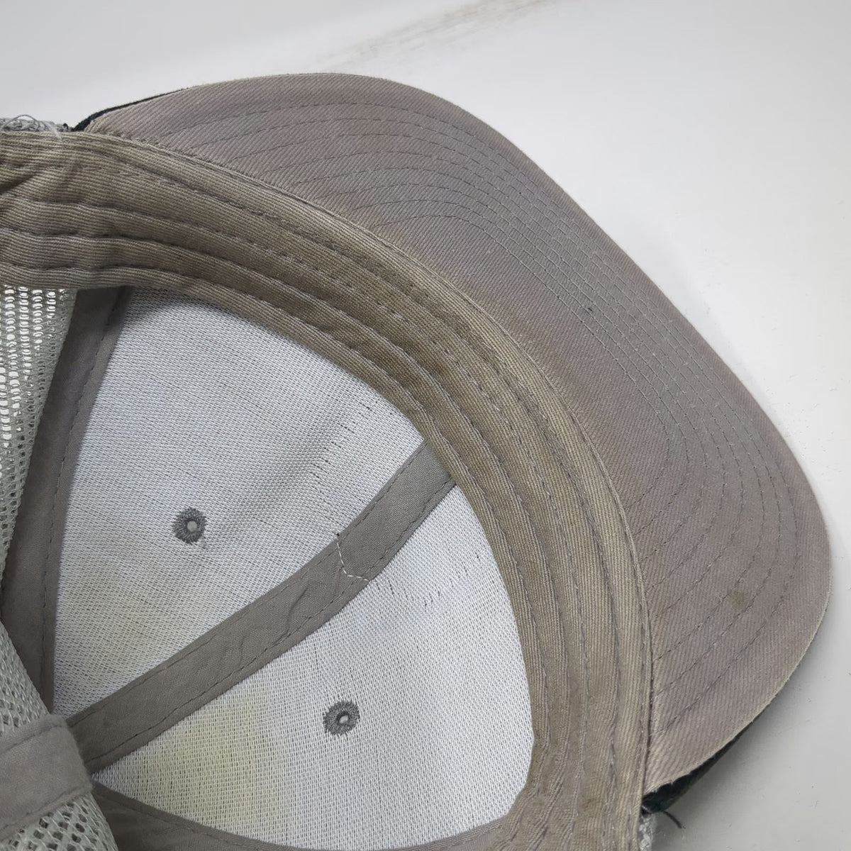 FX Suzuki Patch Gray Trucker Hat One Size Mesh Back Snapback Black Brim Motor