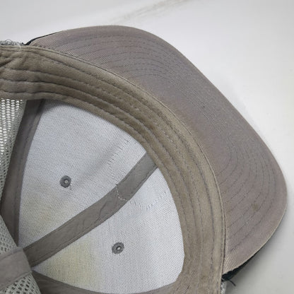 FX Suzuki Patch Gray Trucker Hat One Size Mesh Back Snapback Black Brim Motor