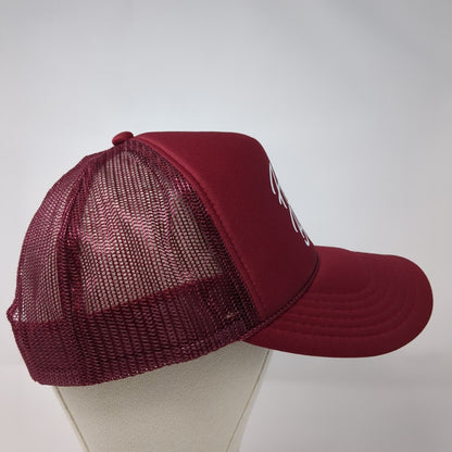 Hope Babes Snapback Trucker Hat Red One Size Adjustable Mesh Back Rope Otto