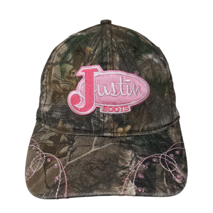 Justin Boots Strapback Hat Camouflage OSFA Rhinestone Paramount