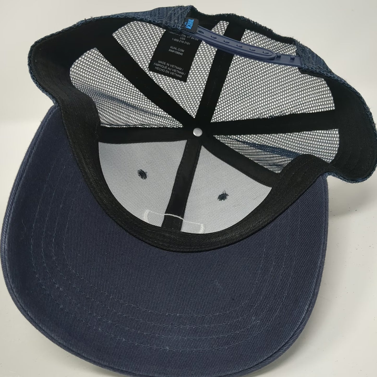 KÜHL Trucker Hat Blue One Size Mesh Back Mountain Patch Adjustable Snapback