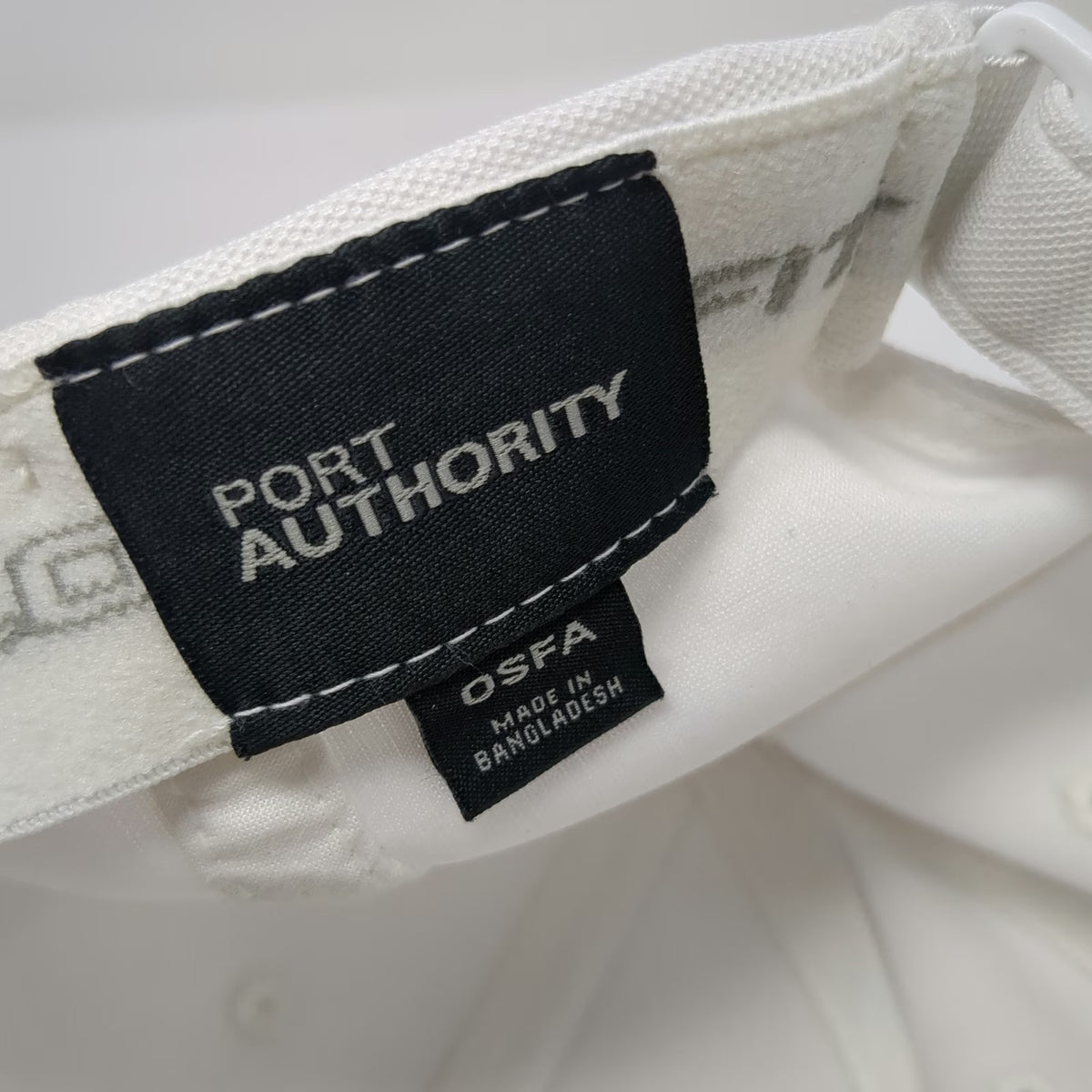 Port Authority Baseball Cap White One Size Eltropy Logo Strapback Polyester Hat