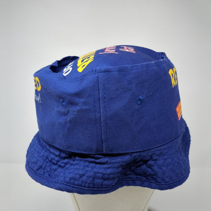 Retirement Survival Bucket Hat Blue One Size Solid No Work No Worries