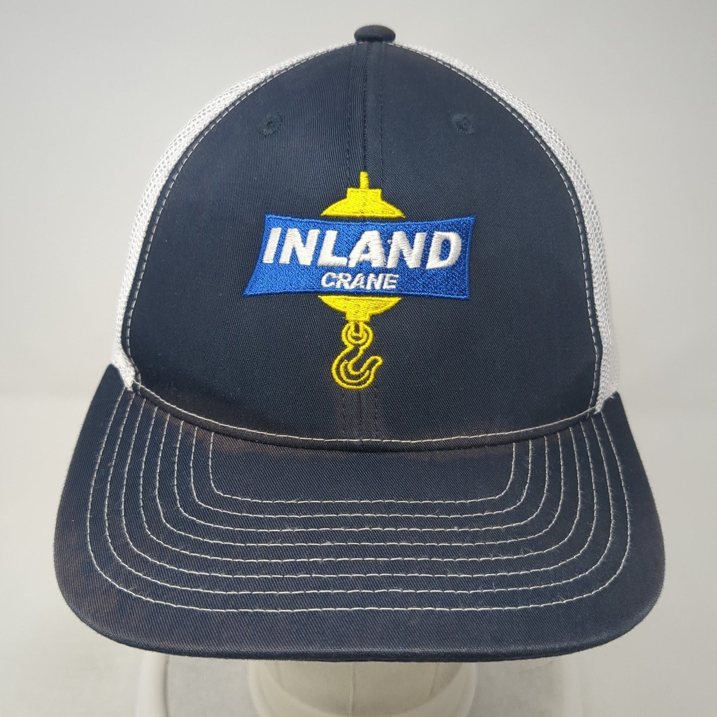 Inland Crane Snapback Trucker Hat Blue One Size Mesh Back Richardson