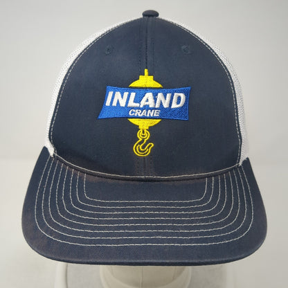 Inland Crane Snapback Trucker Hat Blue One Size Mesh Back Richardson