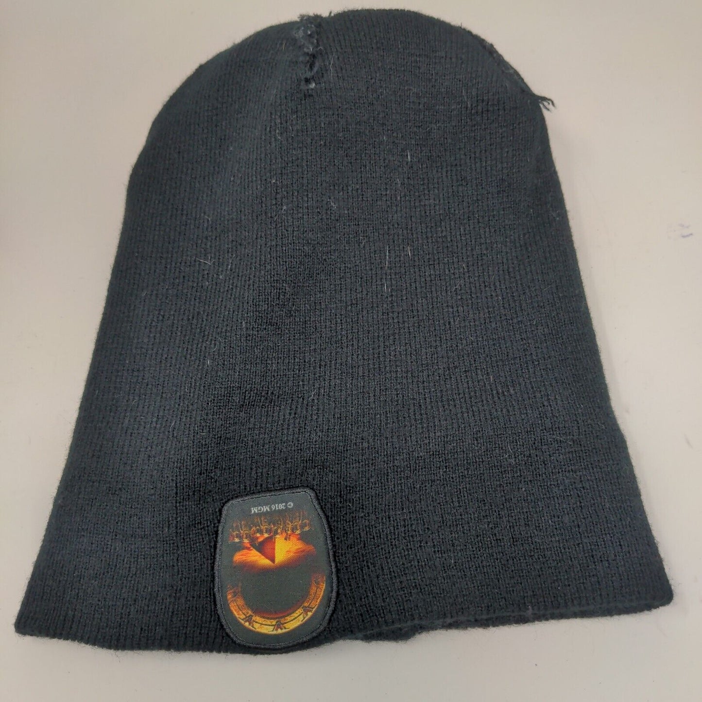 MGM Men's Knit Beanie Hat Stargate Patch Logo 100% Acrylic Sci Fi
