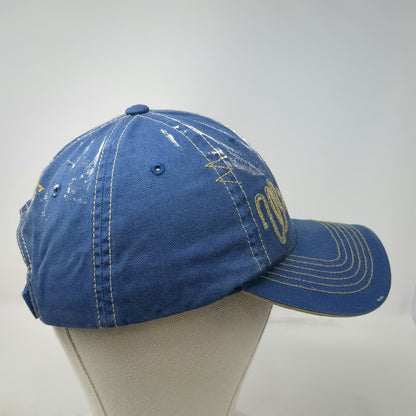 Wrangler Baseball Cap Blue One Size Hat Since 1947 Distressed Splatter Graphic