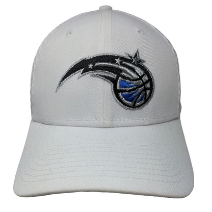 New Era Men's 39Thirty Fitted Hat White M/L Embroidered Orlando Magic Logo