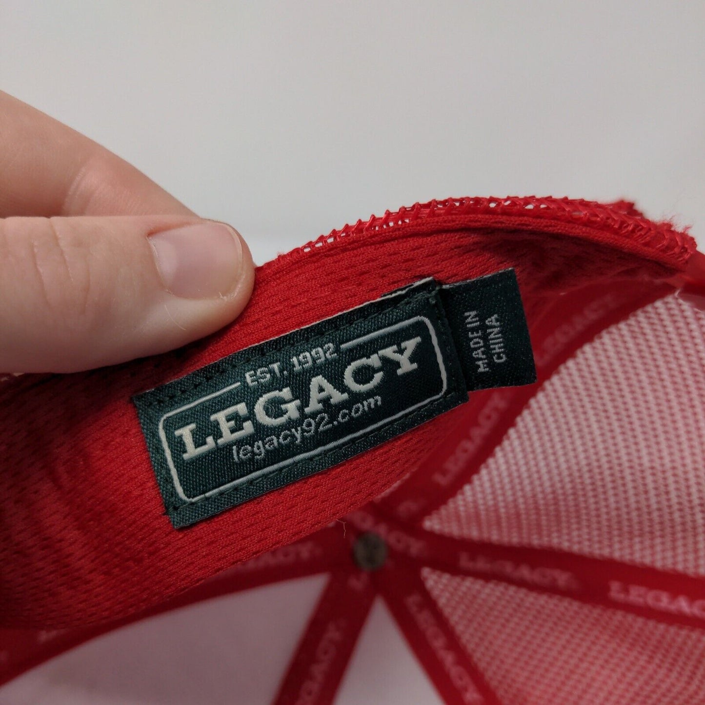 LC Warriors Snapback Trucker Hat Red OSFA Mesh Back Embroidered Legacy