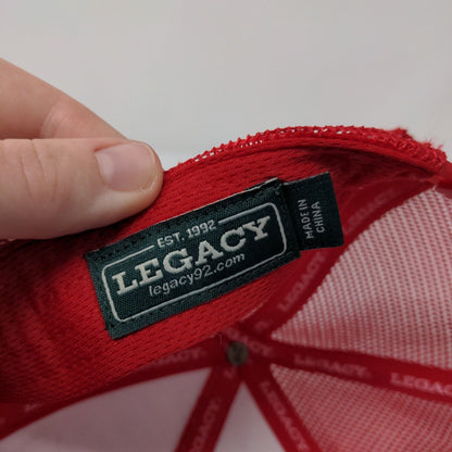 LC Warriors Snapback Trucker Hat Red OSFA Mesh Back Embroidered Legacy