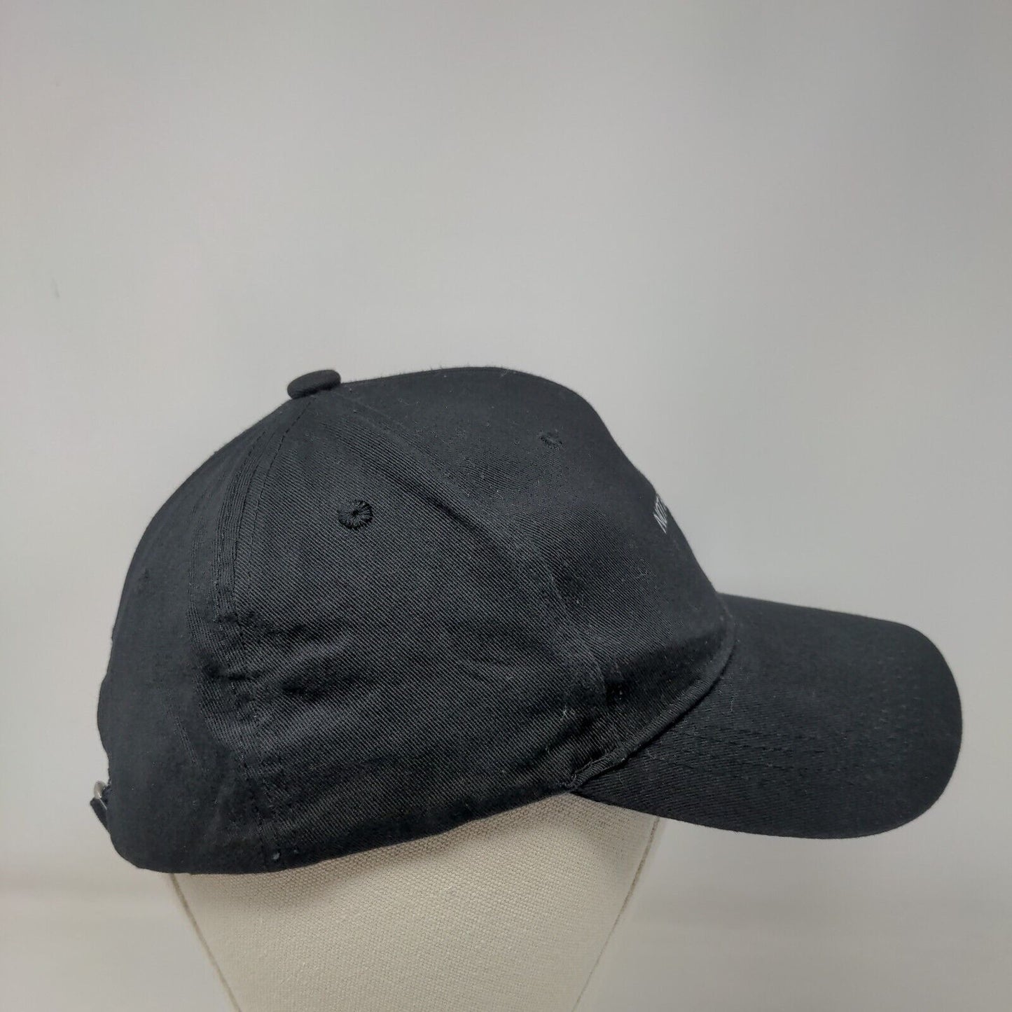 Not Really Slideback Hat Black One Size Adjustable 6 Panel Vent Holes