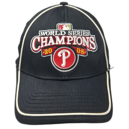 Phillies MLB New Era 2008 World Series Champions Black Baseball Cap Hat One Size