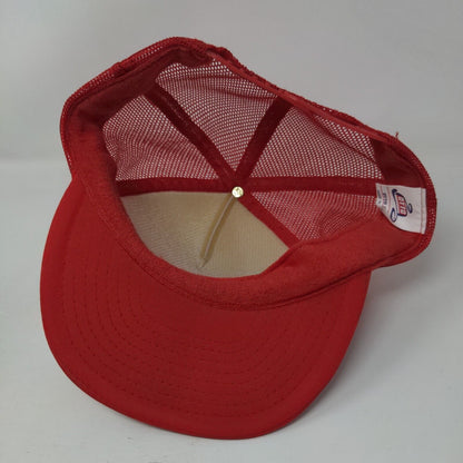 Hoffman's Radiator Snapback Trucker Hat Red OSFA Adjustable Mesh Back Rope Otto