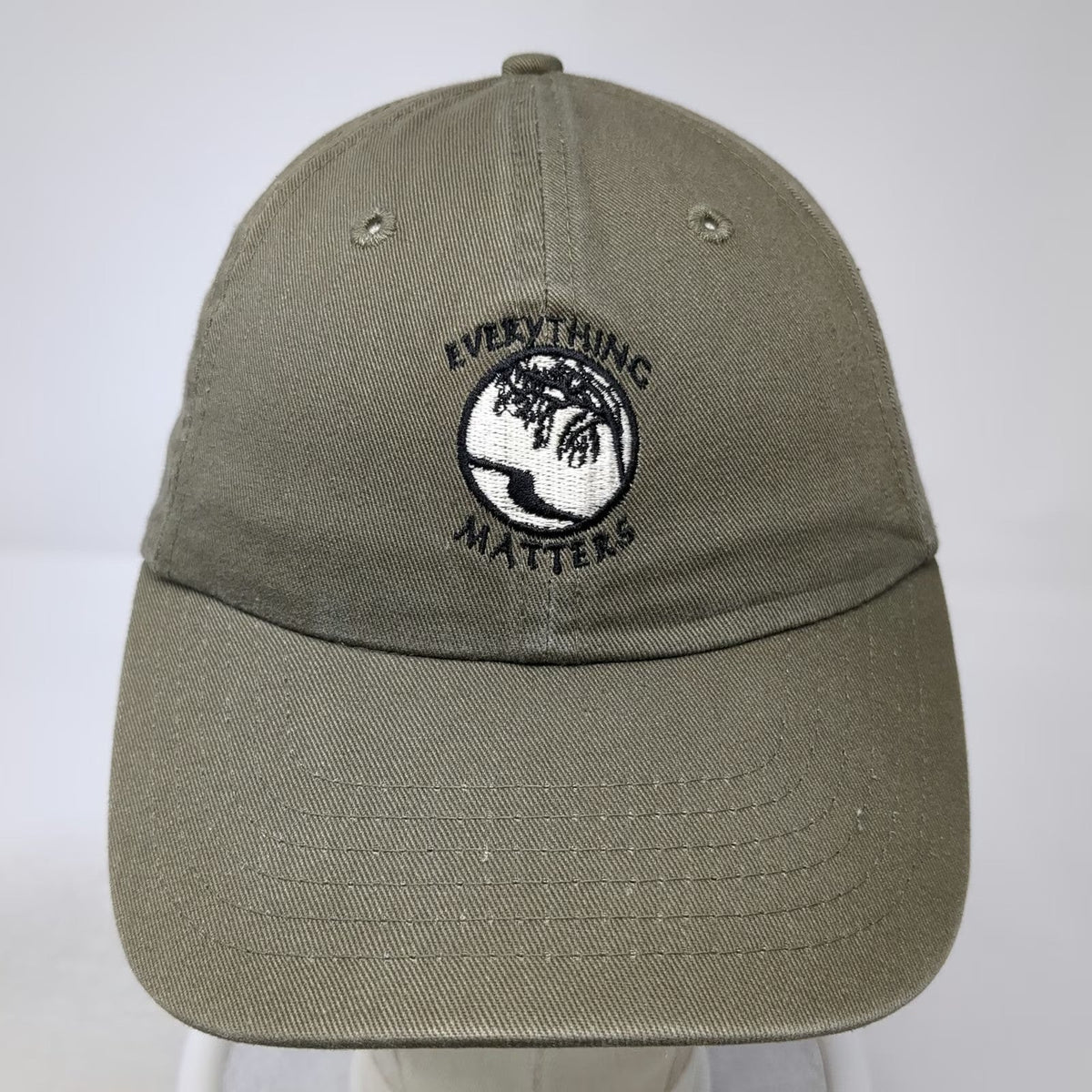 Baseball Cap Green One Size Auburn Road Vineyards Everything Matters Cotton Hat