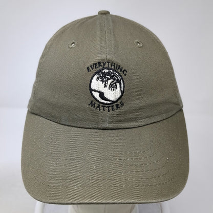 Baseball Cap Green One Size Auburn Road Vineyards Everything Matters Cotton Hat