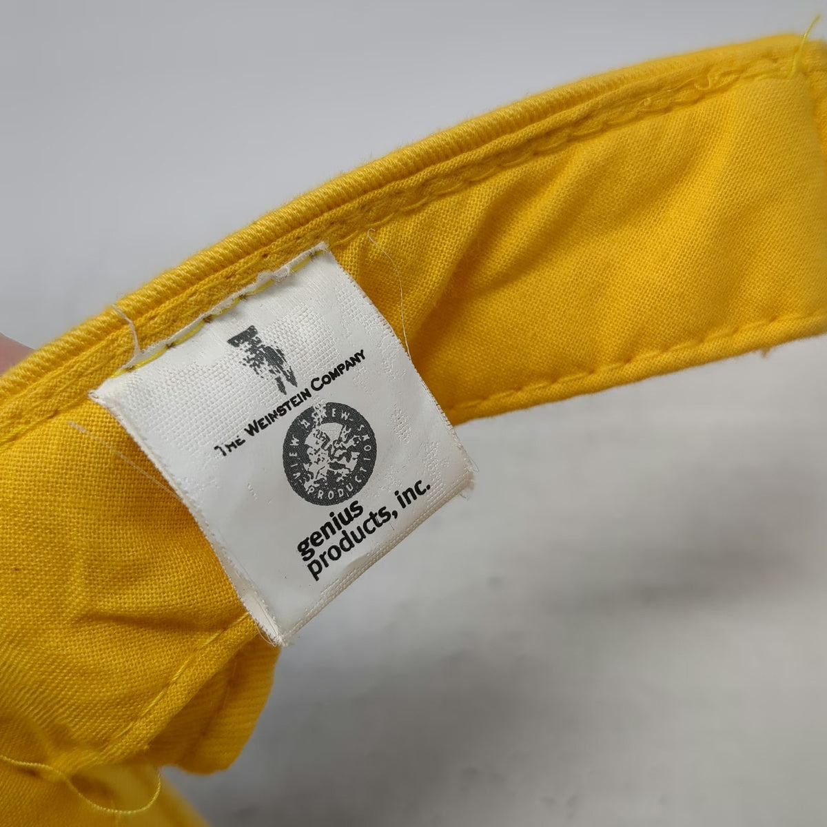 Mooby's Weinstein Co Yellow Visor One Size Strapback Cotton Embroidered Hat
