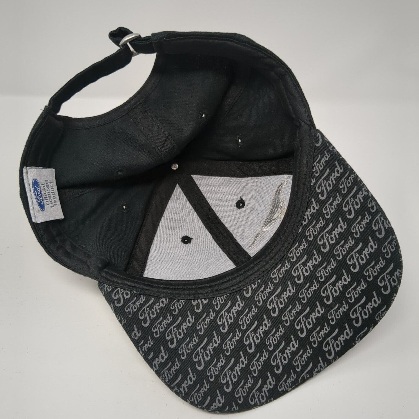 Mustang Ford Slideback Hat Black One Size Adjustable Embroidered 6 Panel