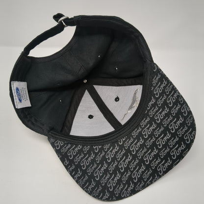 Mustang Ford Slideback Hat Black One Size Adjustable Embroidered 6 Panel