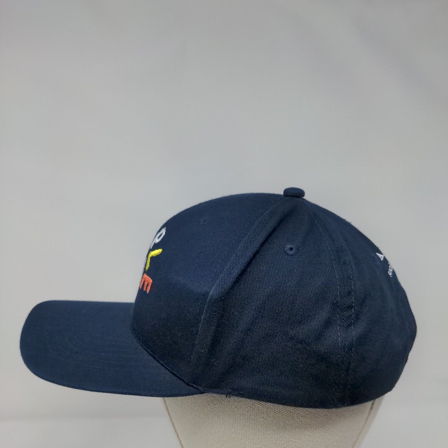 Staple Snapback Hat Blue One Size Adjustable Embroidered 6 Panel Cotton