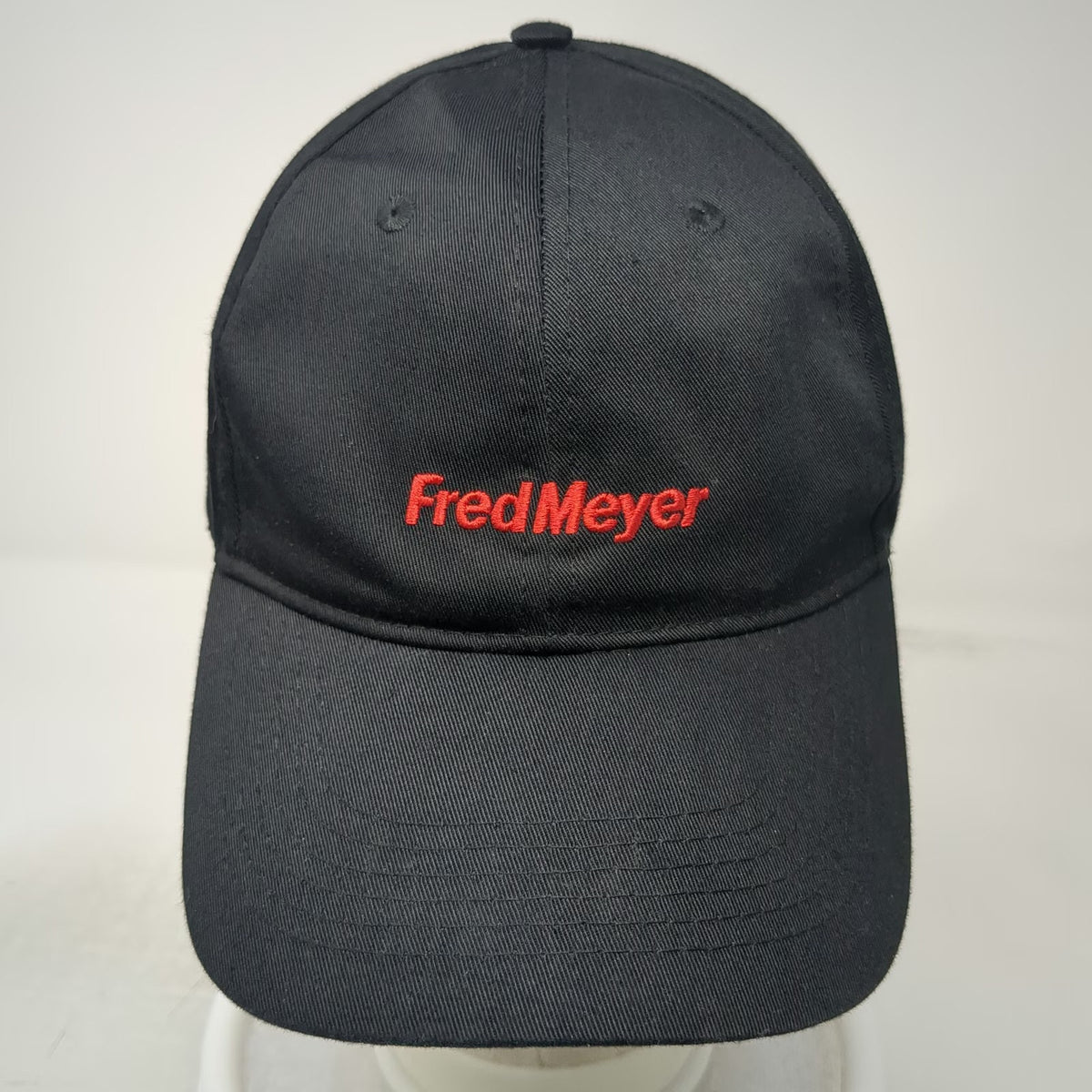 Fred Meyer Baseball Cap Black One Size Embroidered Logo Strapback Hat Adjustable