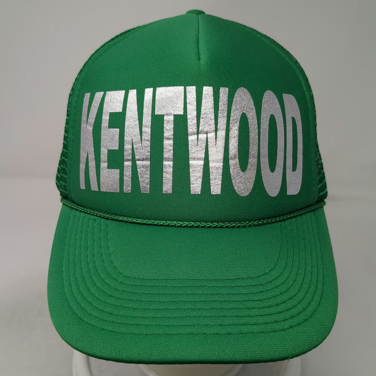 OTTO Trucker Hat Green One Size Silver Kentwood Mesh Snapback Foam Rope Hat