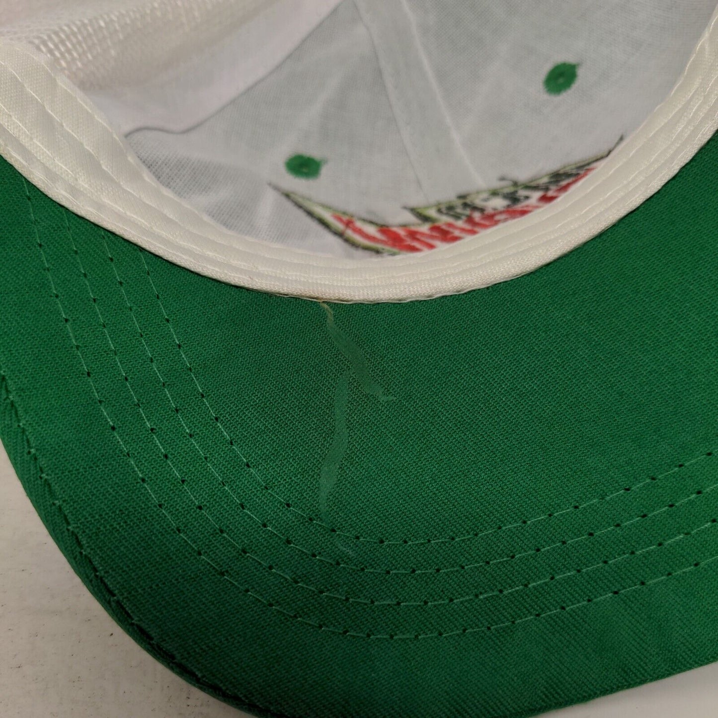 Mountain Dew Snapback Mesh Back Trucker Hat Green One Size Soda Gear