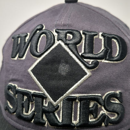 New Era MLB World Series League Champs Gray Baseball Cap OS Slideback Cotton Hat