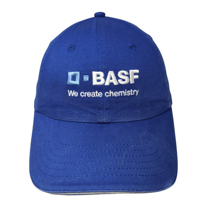 D-BASF We Create Chemistry Slideback Hat Blue One Size Adjustable K-Products