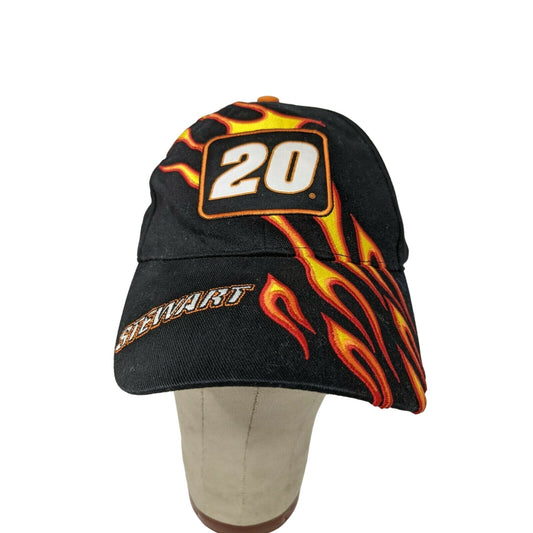 Tony Stewart #20 Strapback Hat Embroidered Flames Winners Circle NASCAR