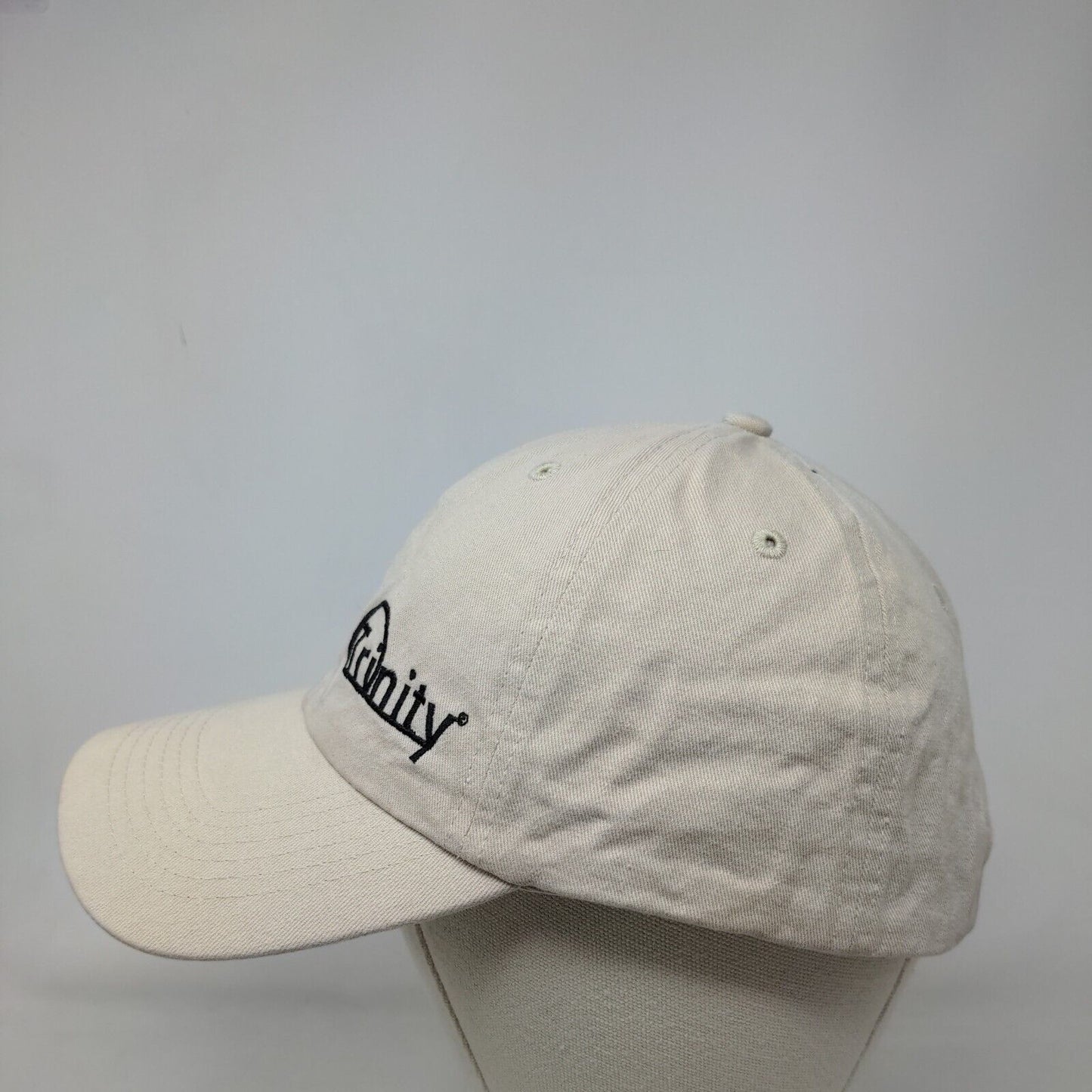 Trinity Slideback Hat Tan OSFM Adjustable Embroidered Cotton Quake City Caps
