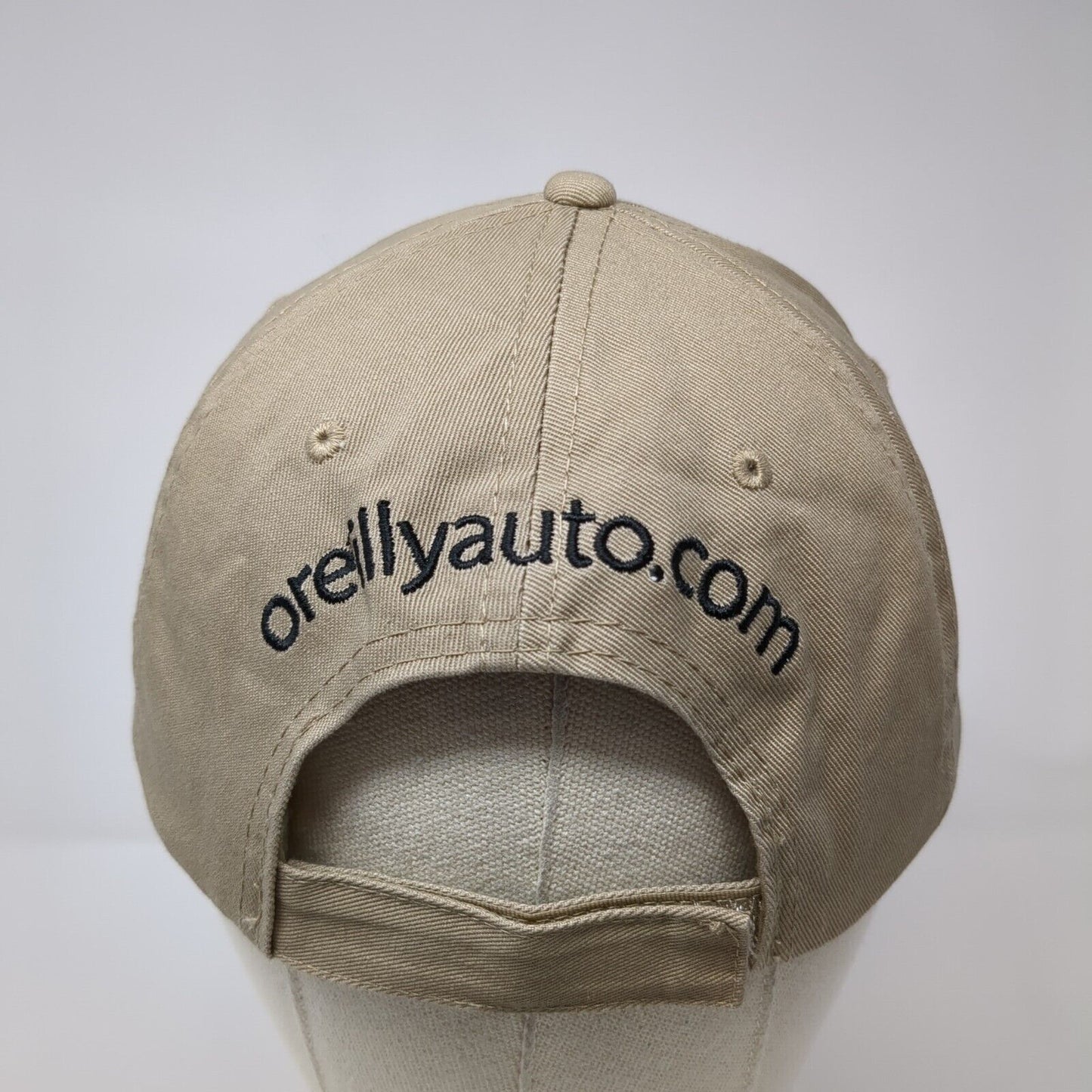 O'Reilly Auto Parts Strapback Hat Tan One Size Adjustable Embroidered Cotton