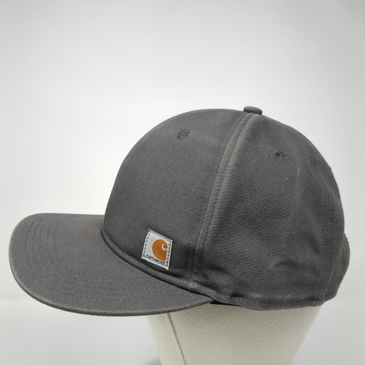 Carhartt Snapback Hat Gray One Size Adjustable Embroidered Patch Logo 6 Panel