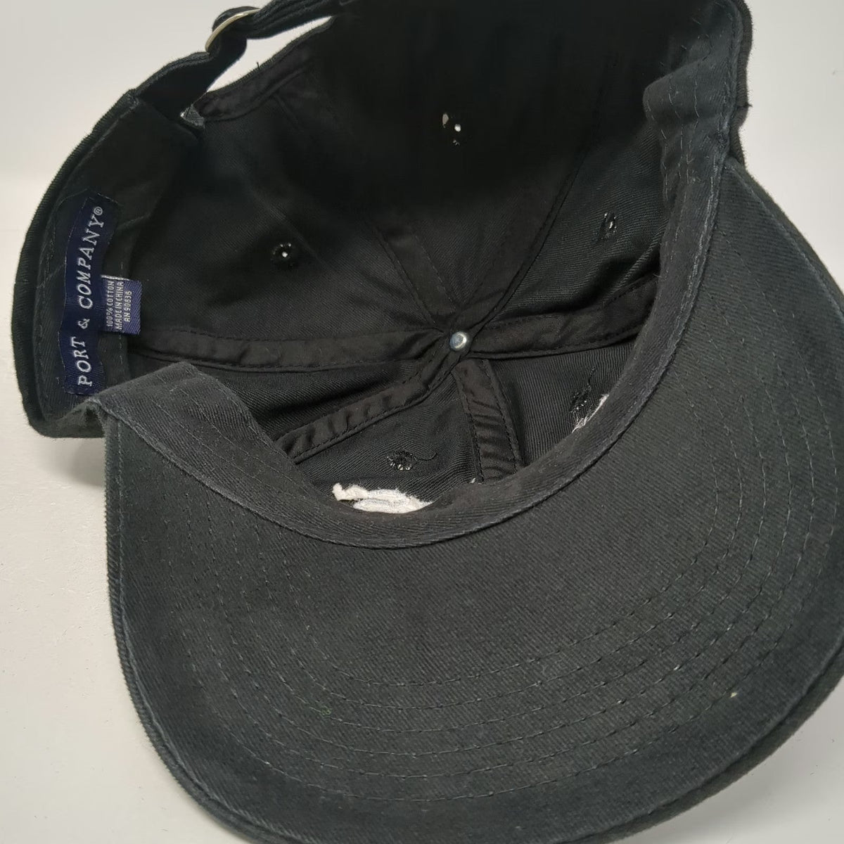 Port & Company Baseball Cap Black One Size Brass Rail Rosalia Wash Cotton Hat