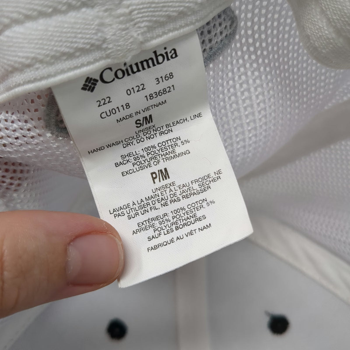 Columbia Baseball Cap Black M Mesh Back High Crown PFG Performance Fishing Hat