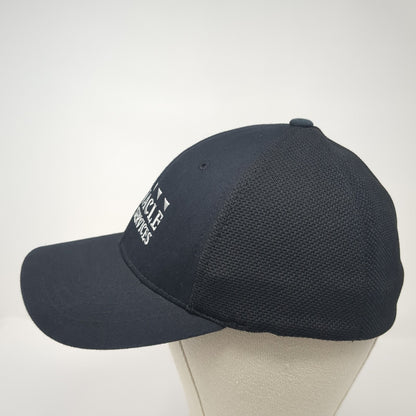 Pinnacle Services Fitted Hat Black XL Embroidered Stretch Vent Holes