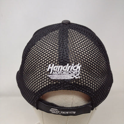 NAPA Racing Strapback Mesh Back Hat Black Embroidered Logo Hendrick Motorsports