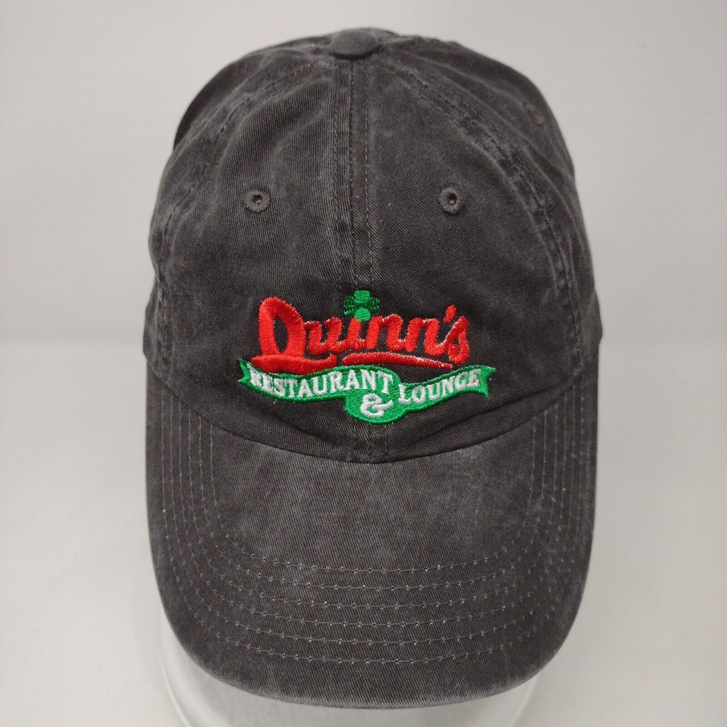 Quinn's Restaurant & Lounge Slideback Hat Gray OSFA Kiss Me I'm Irish