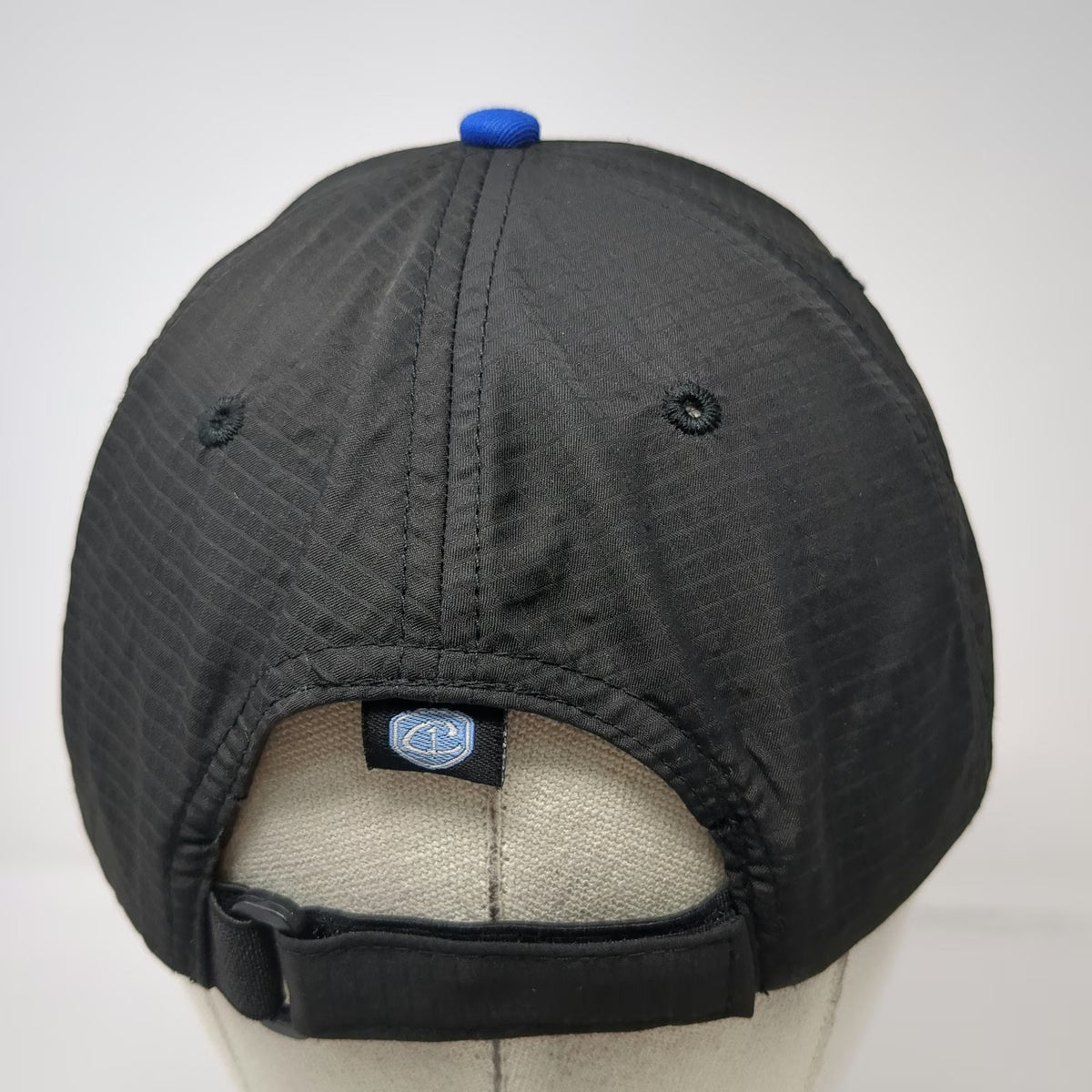 Cap America Miller Logo Black One Size Baseball Cap Blue Accents Golf Hat