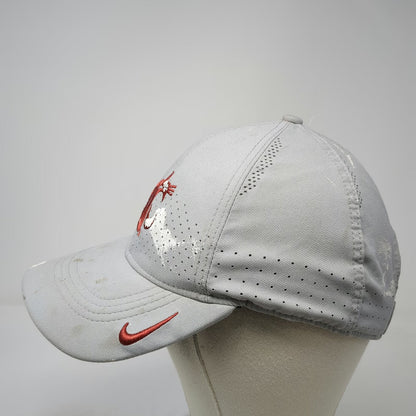 Nike Washington State Cougars NCAA Gray One Size Perforated Strapback Hat Swoosh