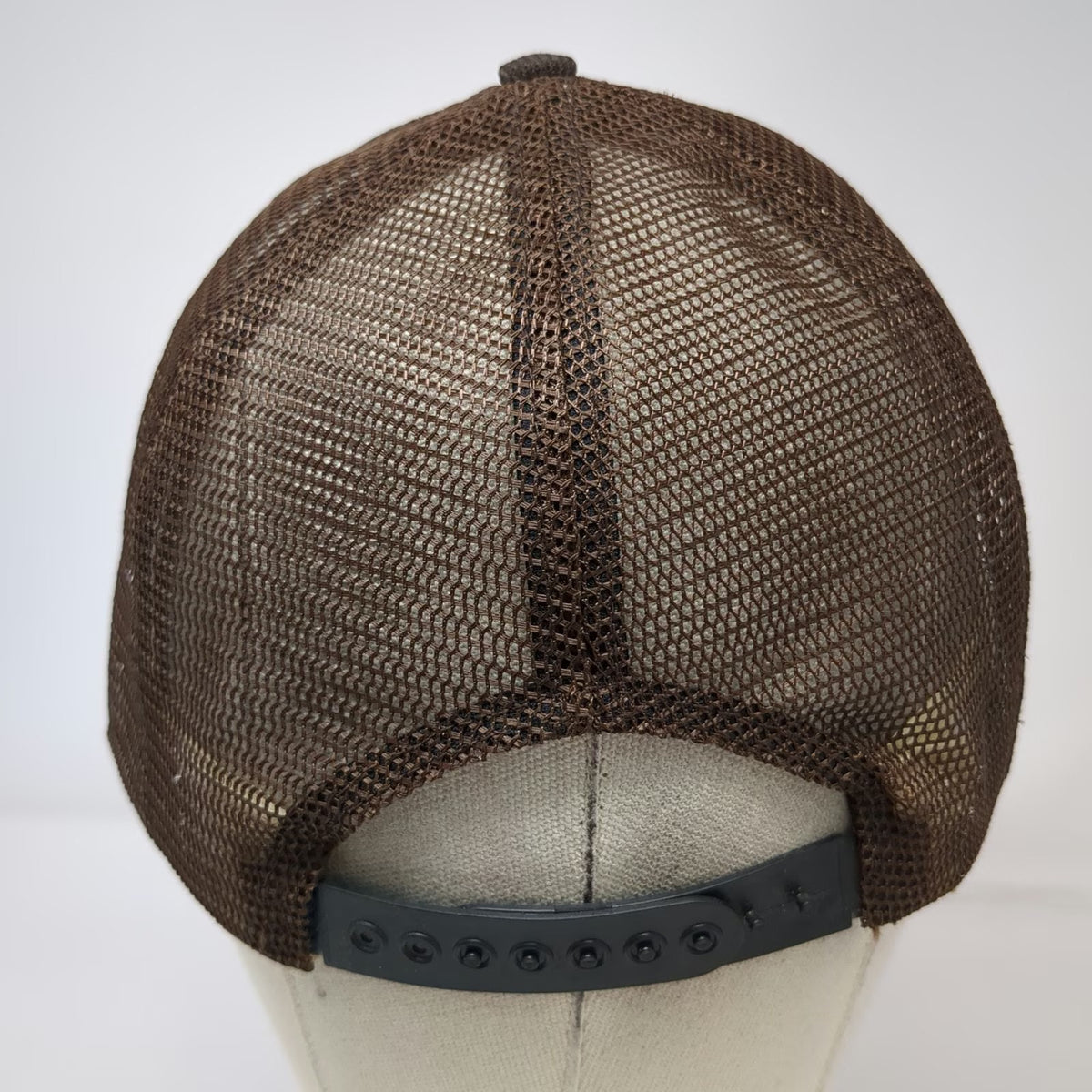 Outdoor Cap Trucker Hat Brown White Yellow L Mesh John Paul Jones Oil Co USA