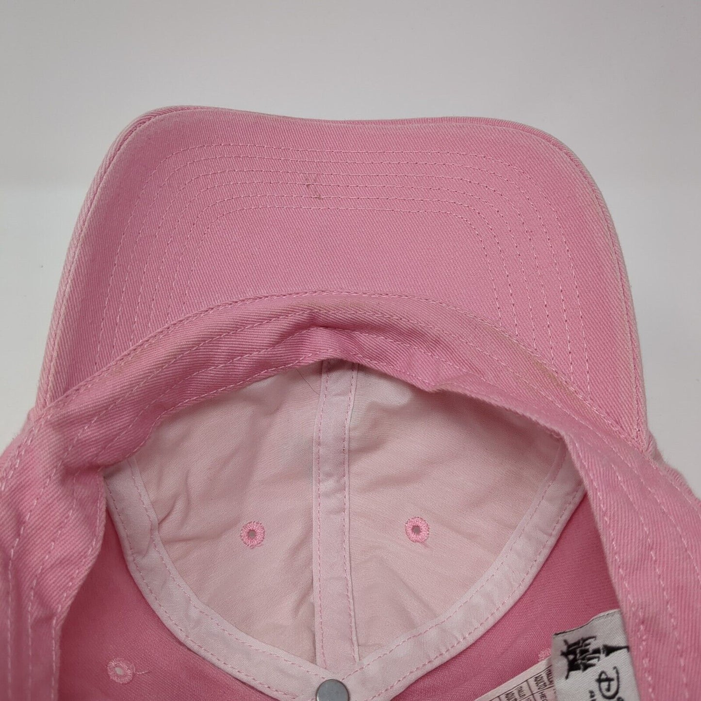 Mickey Mouse Adult Strapback Hat Pink One Size Adjustable Disney Parks Cotton