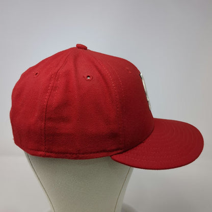 New Era MLB St. Louis Cardinals Baseball Cap Red 7 1/4 Fitted 100% Wool USA Hat