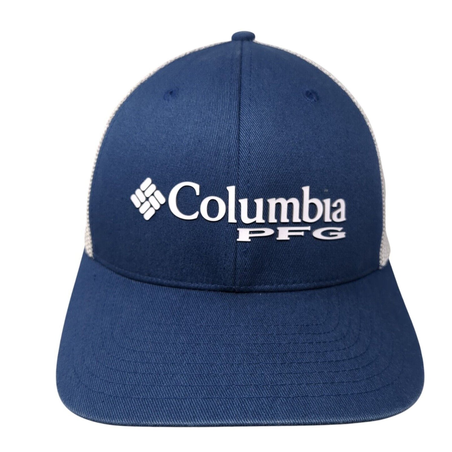 Columbia PFG Fitted Mesh Back Trucker Hat Blue One Size Flexfit 6 Panel