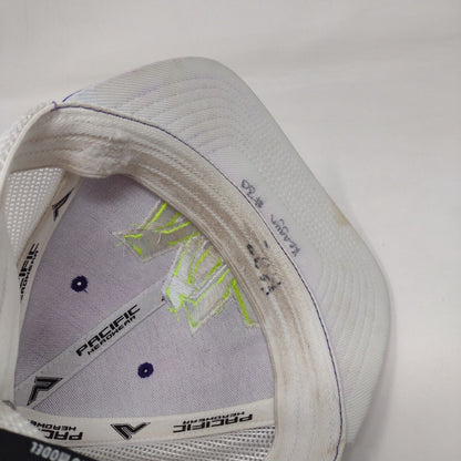 ML Fitted Mesh Back Trucker Hat Blue S/M Embroidered Pacific Headwear
