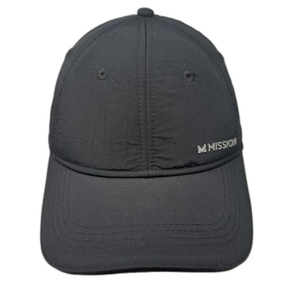 Mission Baseball Cap Black One Size Cooling Mesh Perforated Strapback Active Hat