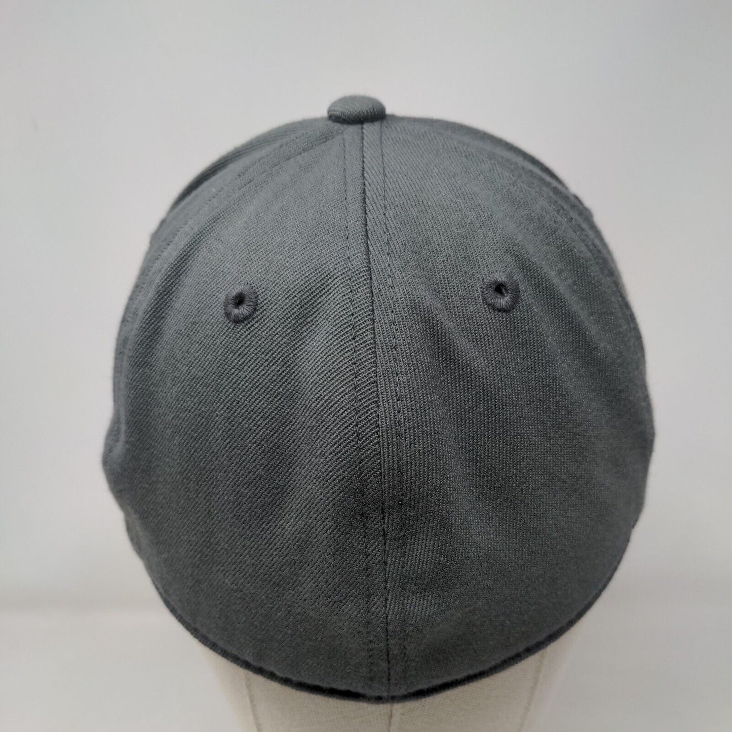 210 Fitted Hat Gray 6 7/8-7 1/4 Gray Embroidered 6 Panel Vent Holes