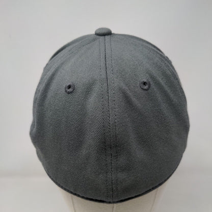 210 Fitted Hat Gray 6 7/8-7 1/4 Gray Embroidered 6 Panel Vent Holes